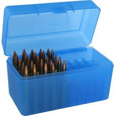 MTM R-50 Flip-Top Rifle Ammo Box Magnum Blue