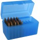 MTM R-50 Flip-Top Rifle Ammo Box Magnum Blue